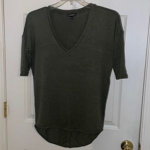 Military green sweater top